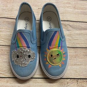 Cat and Jack Rainbow Cloud Sun Slip On Shoes